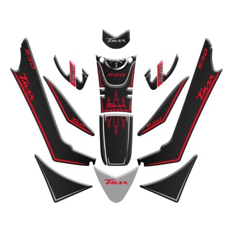 YAMAHA TMAX 530 2017 - 2021 UYUMLU TANK PAD SET 001