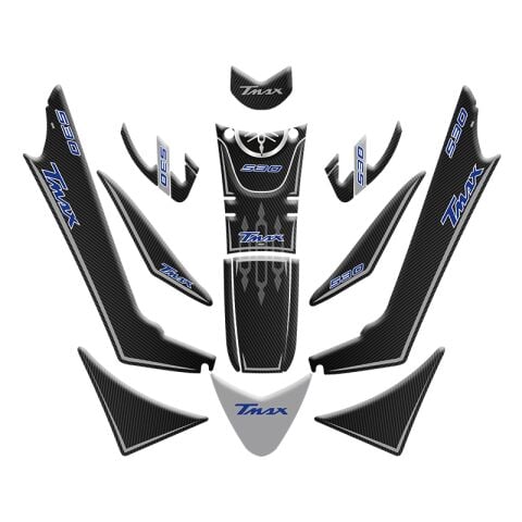 YAMAHA TMAX 530 2017 - 2021 UYUMLU TANK PAD SET 002