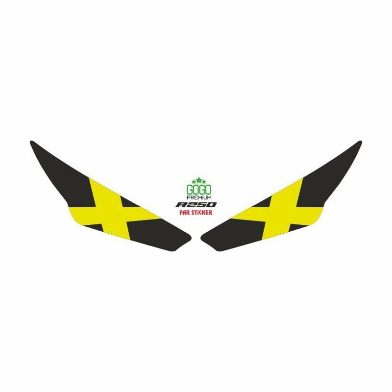 RKS R250 2023 - 2024 UYUMLU FAR STİCKER X SARI