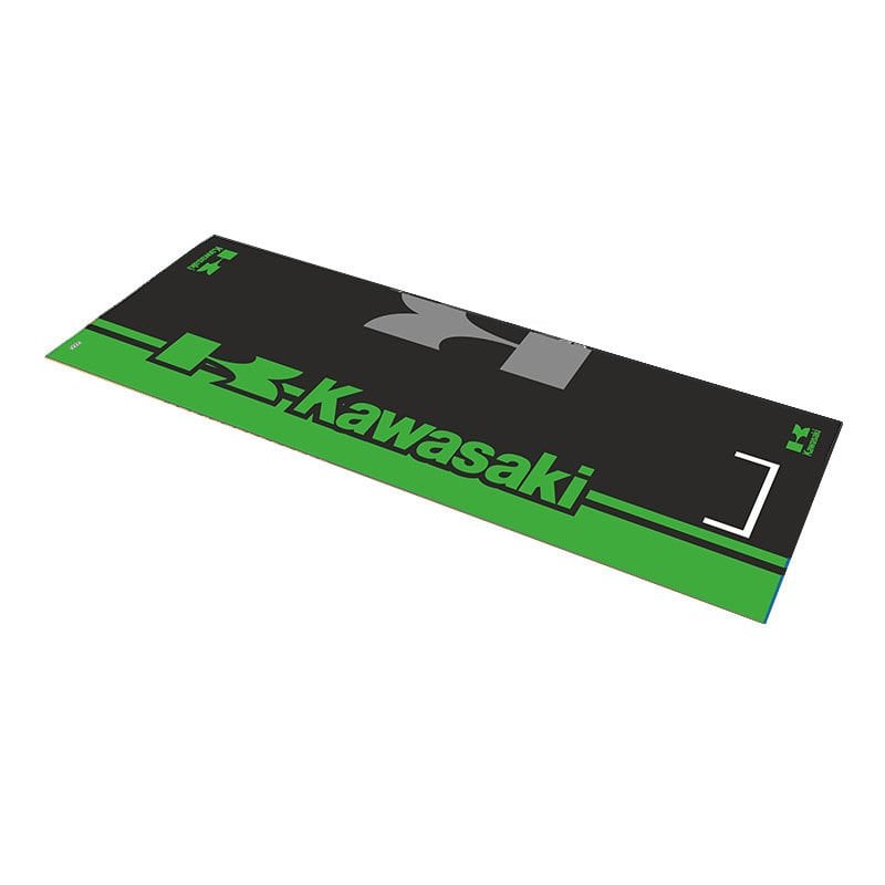 KAWASAKİ YEŞİL DESENLİ 80 X 220 cm KAYDIRMAZ MOTOSİKLET HALISI