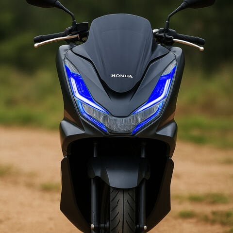 HONDA PCX 2021 - 2024 UYUMLU GENİŞ FAR ÜSTÜ FİLM MAVİ