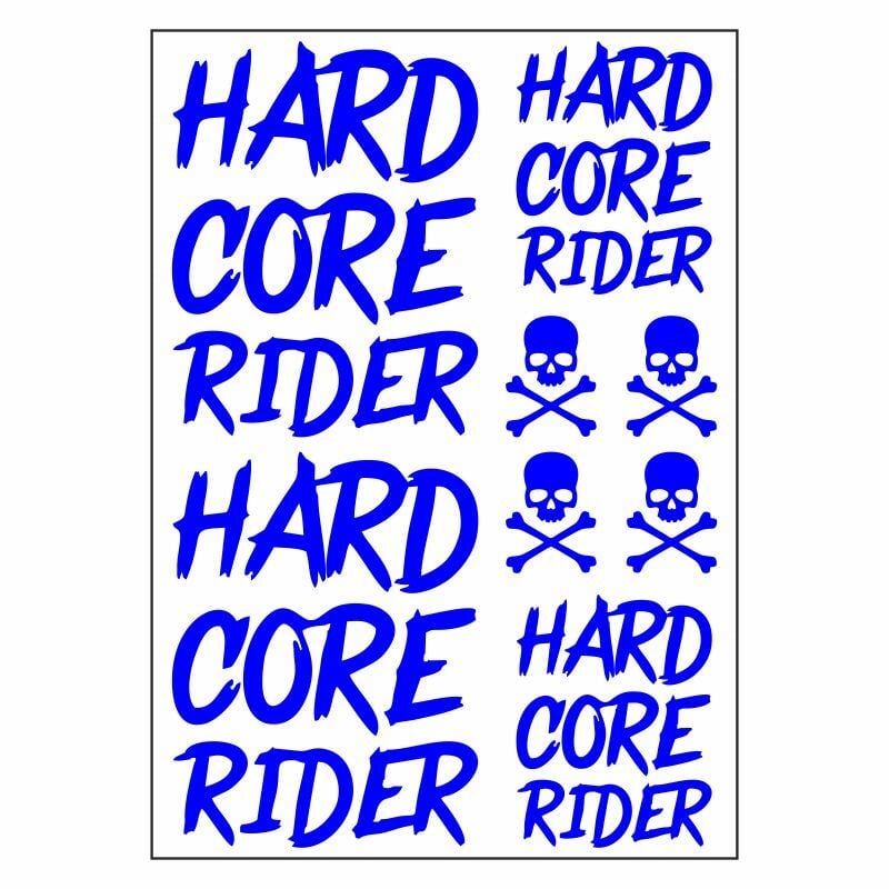 A4 STİCKER 120 TEK PAKET ÇOKLU STİCKER HARD CORE RİDER MAVİ