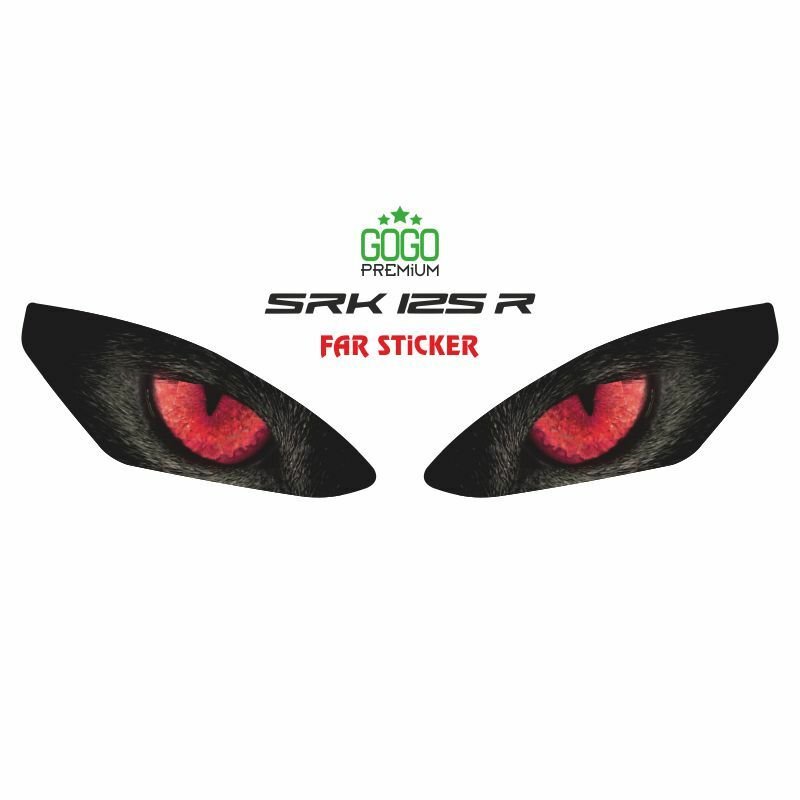 RKS SRK 125 R 2023 - 2025 UYUMLU FAR STİCKER KIRMIZI