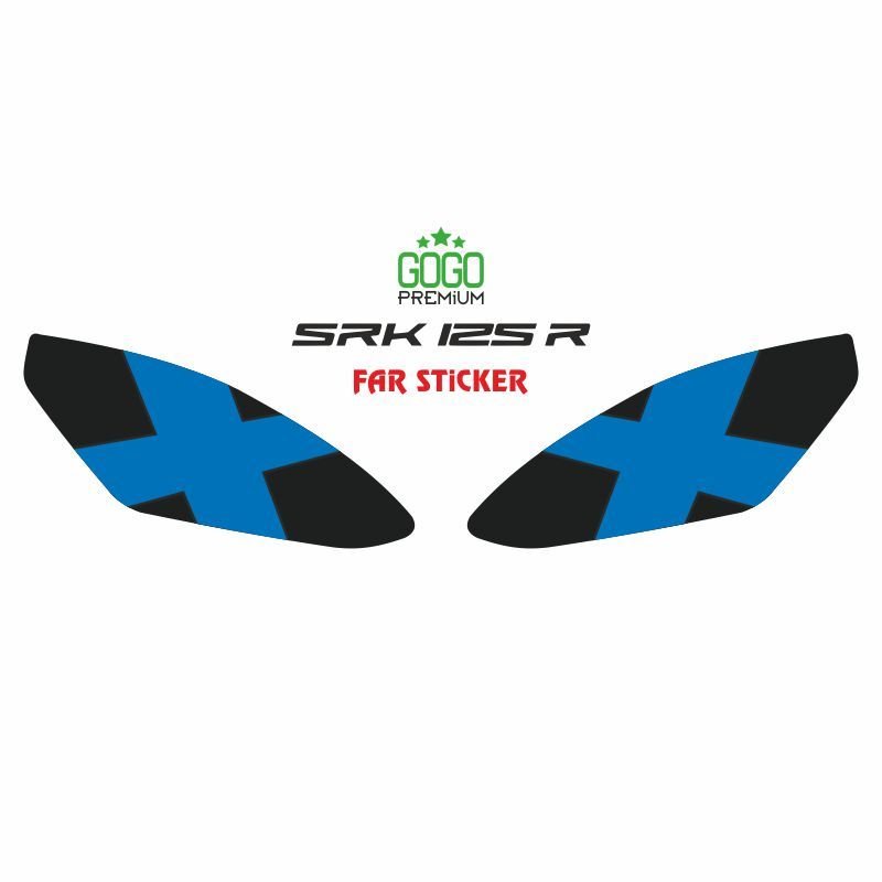 RKS SRK 125 R 2023 - 2025 UYUMLU FAR STİCKER MAVİ X