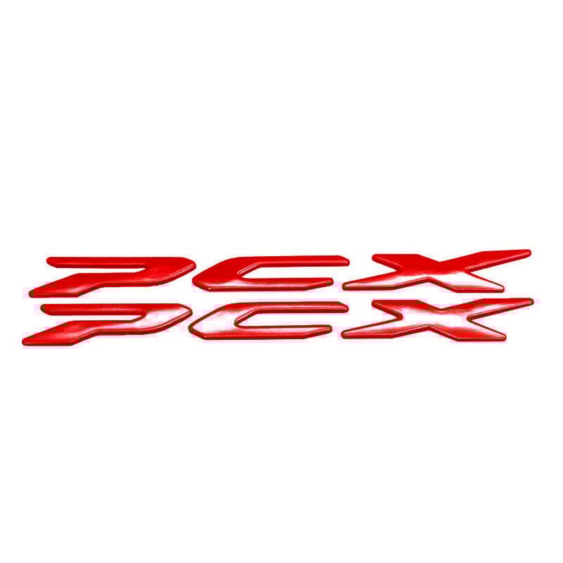 HONDA PCX 2014 - 2025 UYUMLU SELE ALTI METAL YAZI SETİ KIRMIZI