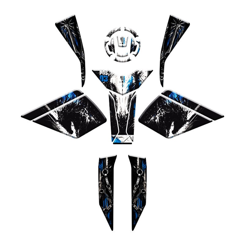 CF MOTO 450 SR 2023 - 2026 UYUMLU FULL TANK PAD SET 004