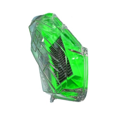 HONDA PCX 125 2021 - 2025 UYUMLU ŞEFFAF HAVA FİLTRE KAPAĞI + YIKANABİLİR PERFORMANS HAVA FİLTRESİ SET YEŞİL