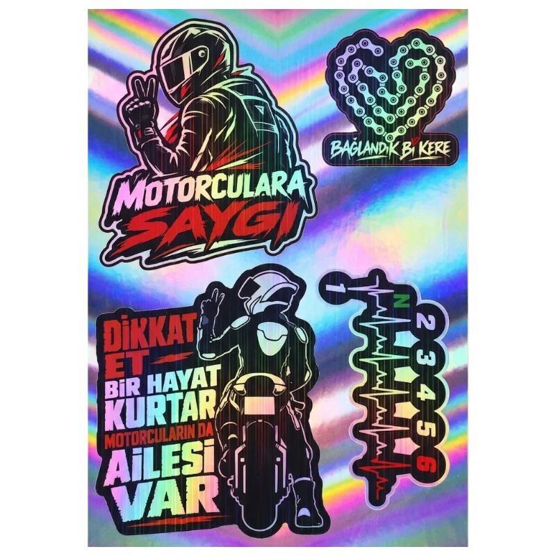 A5 HOLOGRAM STİCKER 092 TEK PAKET ÇOKLU STİCKER