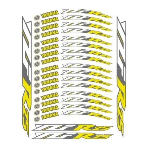 FLORASAN SARI BASKI YAMAHA R25 UYUMLU 1 SET JANT ŞERİDİ
