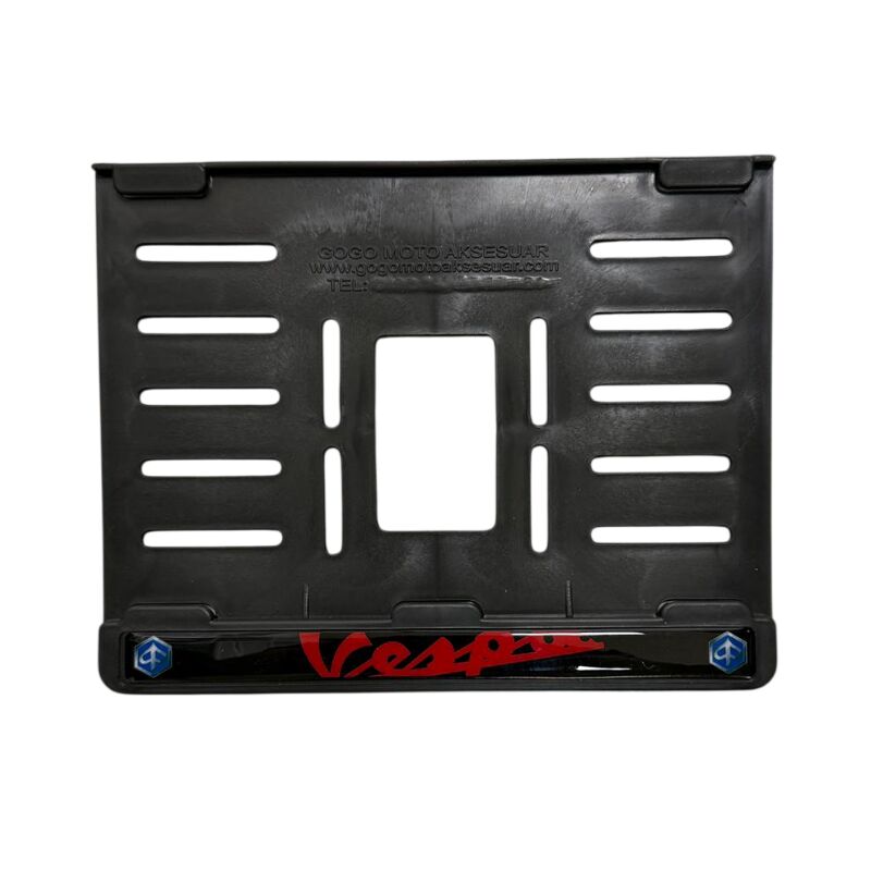 VESPA UYUMLU KIRMIZI PLASTİK (15x24 cm) KIRILMAZ PLAKALIK