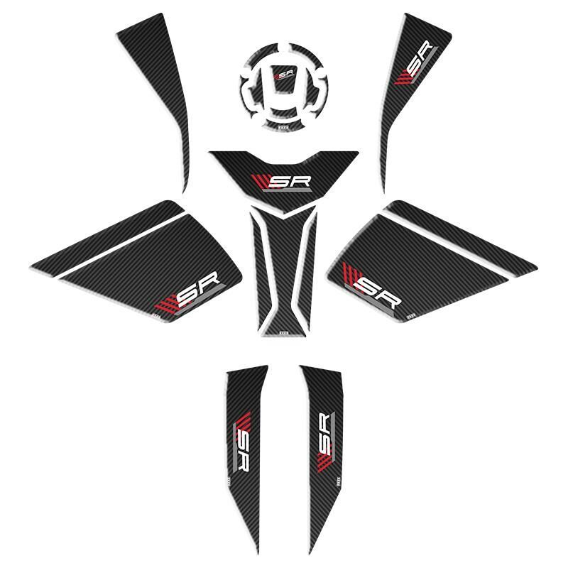CF MOTO 450 SR 2023 - 2026 UYUMLU FULL TANK PAD SET 002