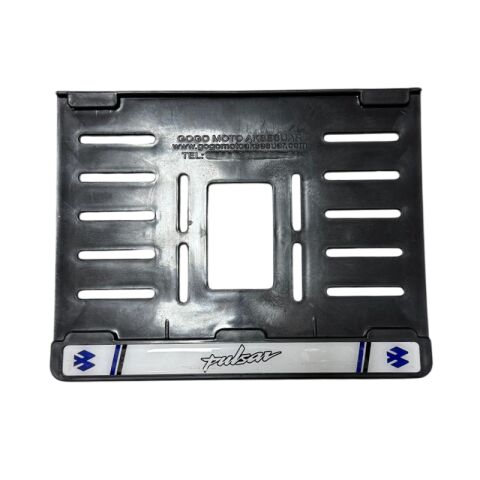 BAJAJ PULSAR UYUMLU BEYAZ-MAVİ PLASTİK (15x24 cm) KIRILMAZ PLAKALIK
