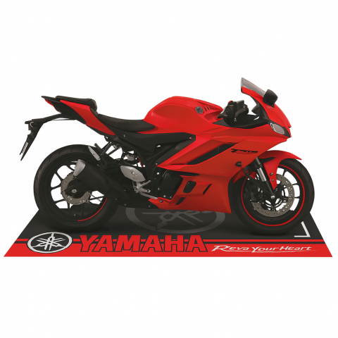 YAMAHA UYUMLU KIRMIZI DESENLİ 80 X 220 cm KAYDIRMAZ MOTOSİKLET HALISI