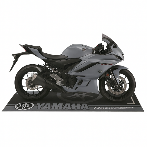 YAMAHA UYUMLU GRİ DESENLİ 80 X 220 cm KAYDIRMAZ MOTOSİKLET HALISI