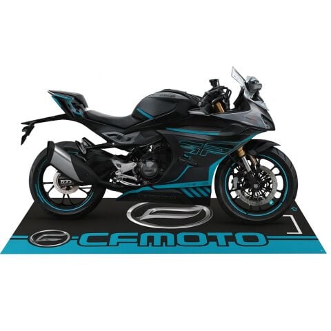 CF MOTO UYUMLU MAVİ DESENLİ 80 X 220 cm KAYDIRMAZ MOTOSİKLET HALISI