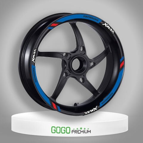 M POWER MAVİ YAMAHA XMAX UYUMLU 1 SET JANT ŞERİDİ
