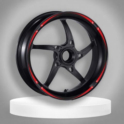 KIRMIZI SİYAH HONDA UYUMLU REFLEKTÖRLÜ 1 SET JANT ŞERİDİ