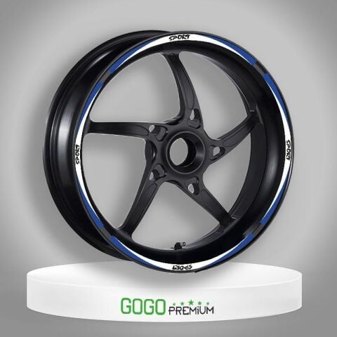 MAVİ BEYAZ SPORT REFLEKTÖRLÜ 1 SET JANT ŞERİDİ