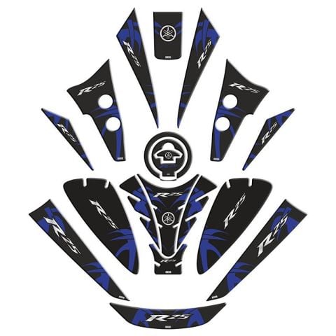 YAMAHA R25 2019 - 2024 UYUMLU TANK PAD SET 005