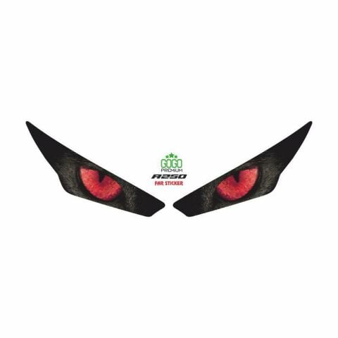 RKS R250 2023 - 2024 UYUMLU FAR STİCKER KIRMIZI GÖZ