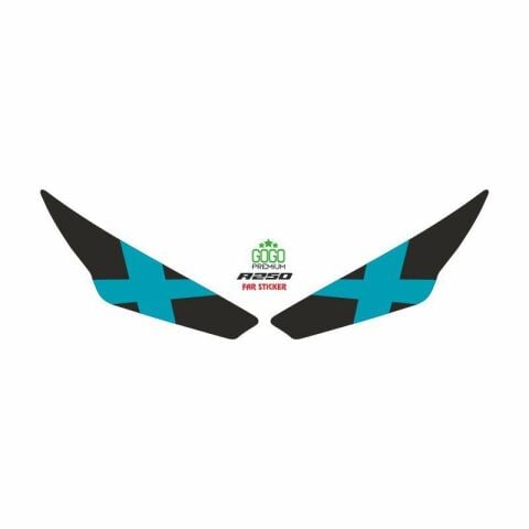 RKS R250 2023 - 2024 UYUMLU FAR STİCKER X MAVİ