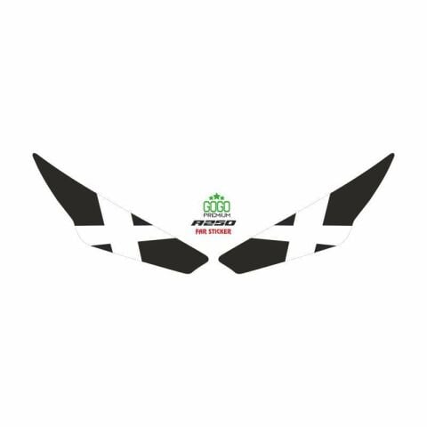 RKS R250 2023 - 2024 UYUMLU FAR STİCKER X BEYAZ