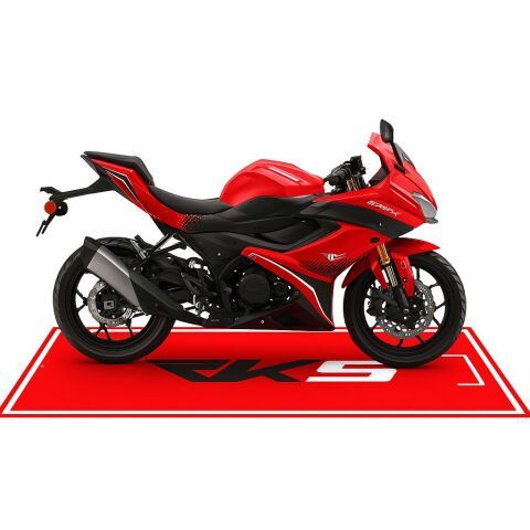 RKS UYUMLU KIRMIZI DESENLİ 80 X 220 cm KAYDIRMAZ MOTOSİKLET HALISI
