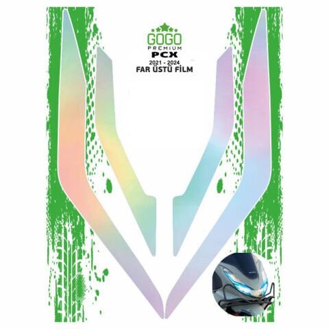 HONDA PCX 2021 - 2024 UYUMLU FAR ÜSTÜ FİLM HOLOGRAM