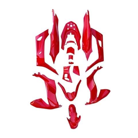 HONDA PCX 2021 - 2024 UYUMLU KOMPLE KAPORTA SETİ FLORASAN KIRMIZI