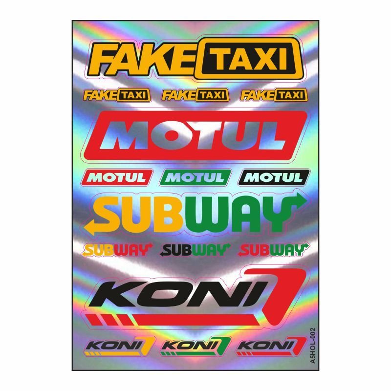 A5 HOLOGRAM STİCKER 072 TEK PAKET ÇOKLU STİCKER
