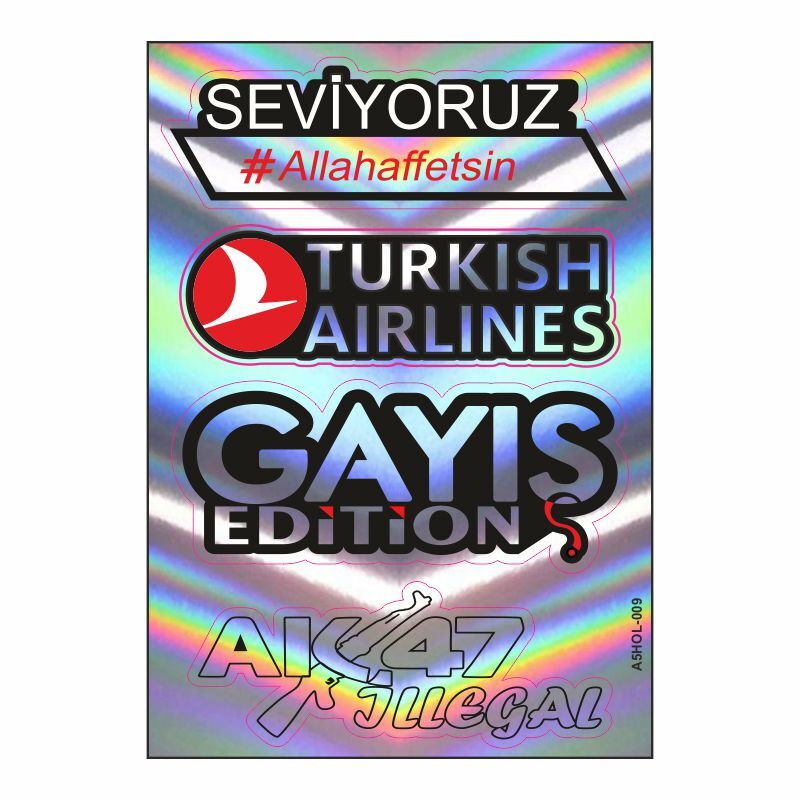 A5 HOLOGRAM STİCKER 079 TEK PAKET ÇOKLU STİCKER