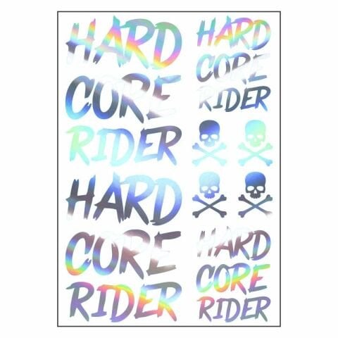 A4 STİCKER 118 TEK PAKET ÇOKLU STİCKER HARD CORE RİDER HOLOGRAM