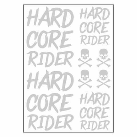 A4 STİCKER 121 TEK PAKET ÇOKLU STİCKER HARD CORE RİDER BEYAZ
