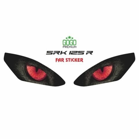 RKS SRK 125 R 2023 - 2025 UYUMLU FAR STİCKER KIRMIZI