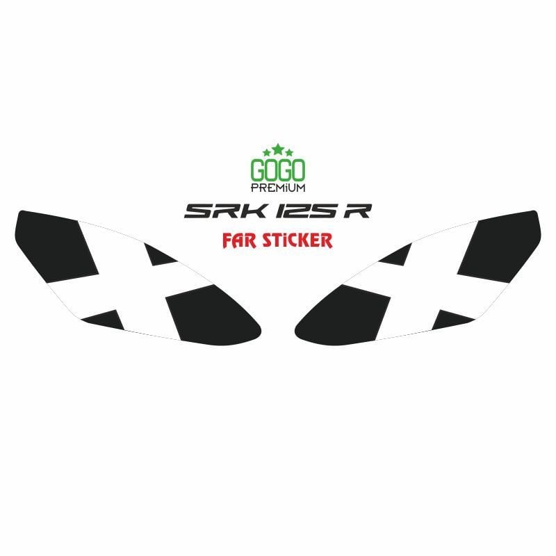 RKS SRK 125 R 2023 - 2025 UYUMLU FAR STİCKER BEYAZ X