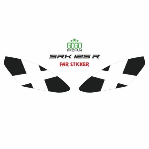 RKS SRK 125 R 2023 - 2025 UYUMLU FAR STİCKER BEYAZ X