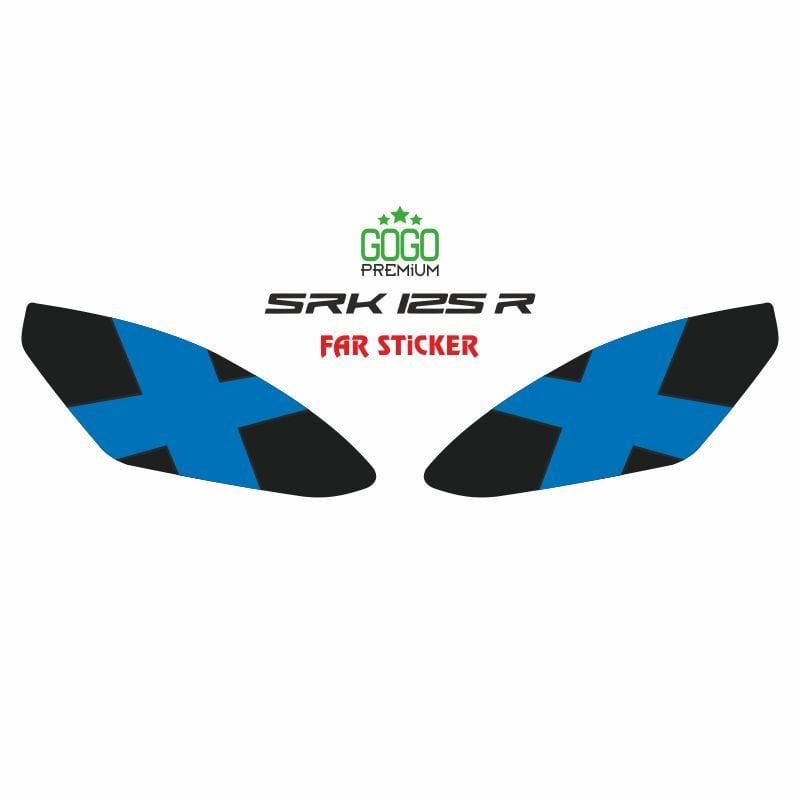 RKS SRK 125 R 2023 - 2025 UYUMLU FAR STİCKER MAVİ X