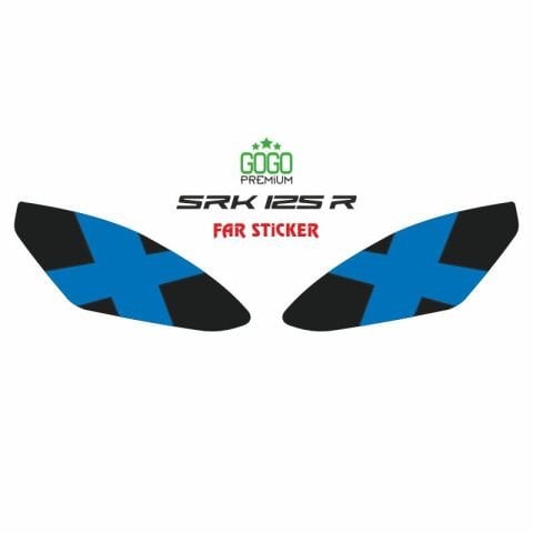 RKS SRK 125 R 2023 - 2025 UYUMLU FAR STİCKER MAVİ X