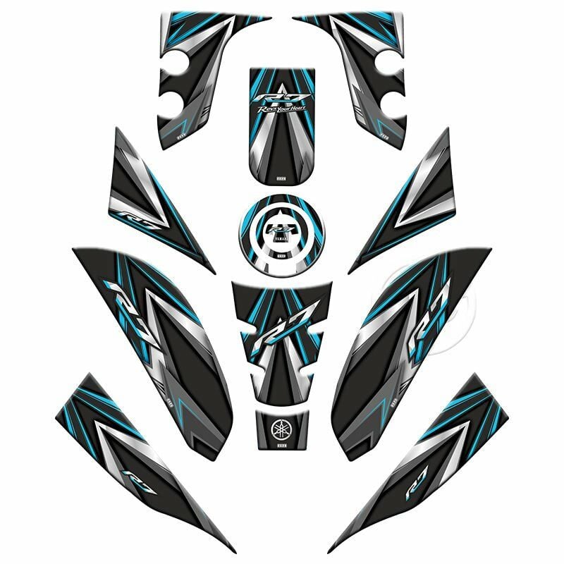 YAMAHA R7 2021 - 2024 UYUMLU FULL TANK PAD SET 005