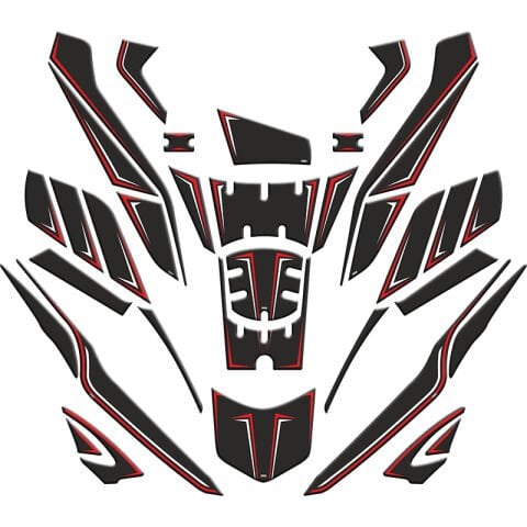 HONDA PCX 2025-2026 UYUMLU TANK PAD SET 003