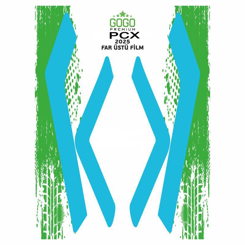 HONDA PCX 2025 UYUMLU FAR ÜSTÜ FİLM MAVİ