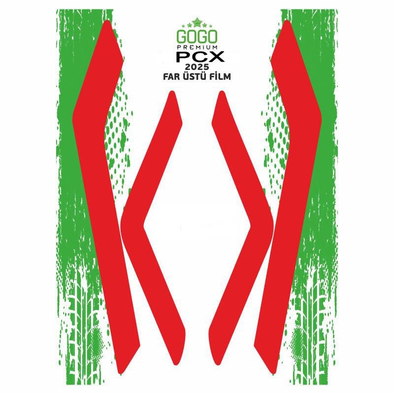 HONDA PCX 2025 UYUMLU FAR ÜSTÜ FİLM KIRMIZI