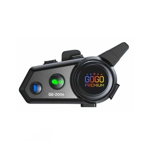 UNİVERSAL MOTOSİKLET KASK İNTERCOM BLUETOOTH RGB IŞIKLI 1 KM MENZİL  GG-2006