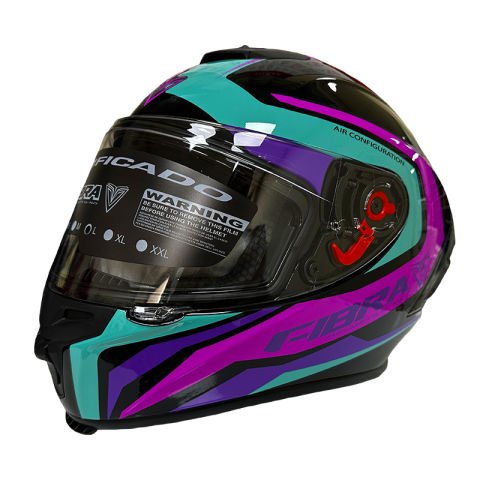 FİBRA FULL FACE KASK ŞEFFAF VİZÖR MODEL 1 L