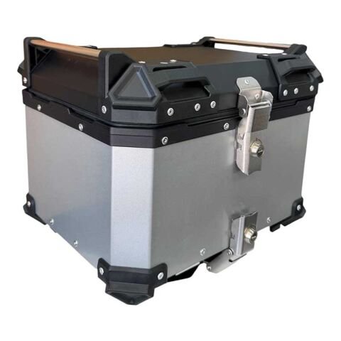 UNİVERSAL 45 LT ALÜMİNYUM MOTOSİKLET ARKA ÇANTA TAKIMI GRİ
