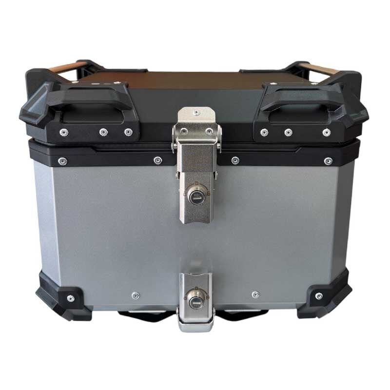 UNİVERSAL 45 LT ALÜMİNYUM MOTOSİKLET ARKA ÇANTA TAKIMI GRİ
