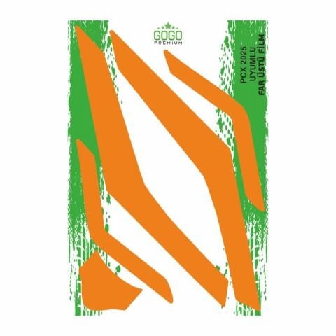 HONDA PCX 2025 UYUMLU GENİŞ FAR ÜSTÜ FİLM TURUNCU