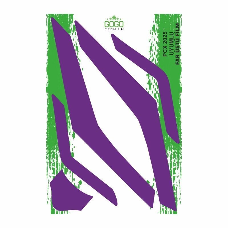 HONDA PCX 2025 UYUMLU GENİŞ FAR ÜSTÜ FİLM MOR