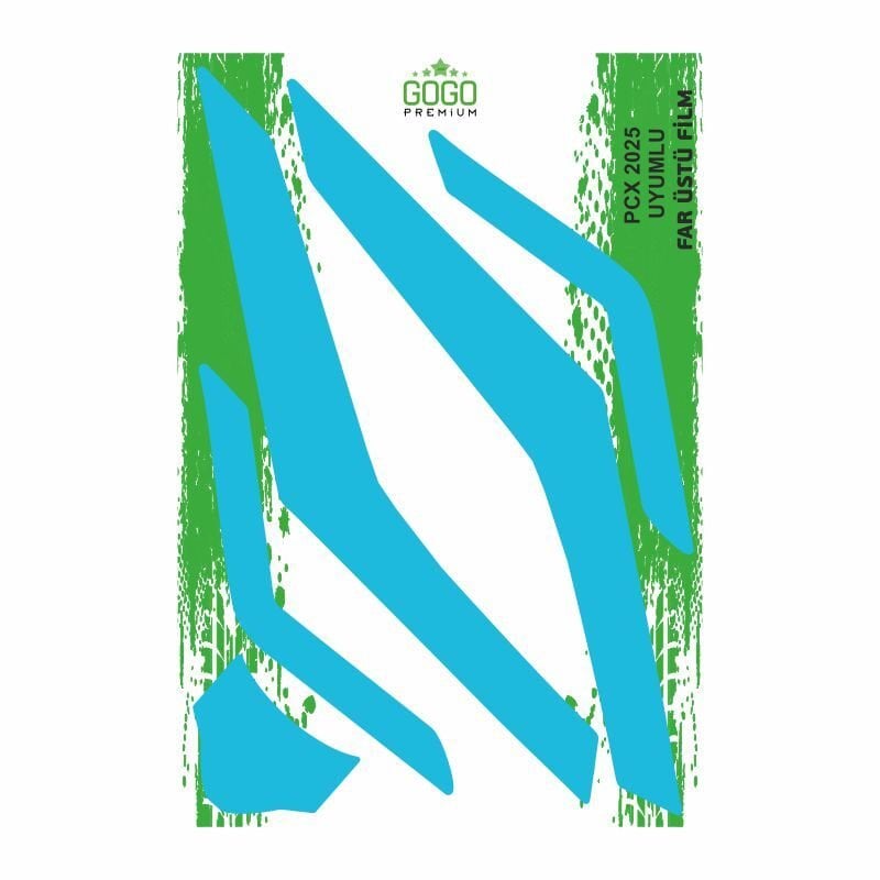 HONDA PCX 2025 UYUMLU GENİŞ FAR ÜSTÜ FİLM MAVİ