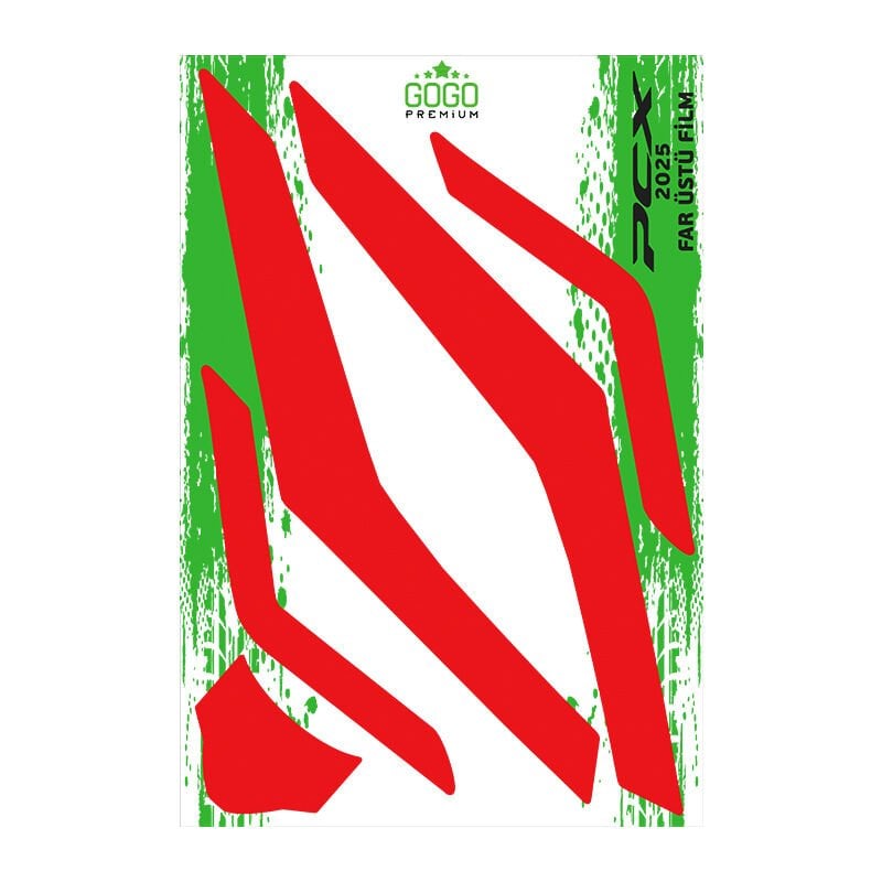 HONDA PCX 2025 UYUMLU GENİŞ FAR ÜSTÜ FİLM KIRMIZI